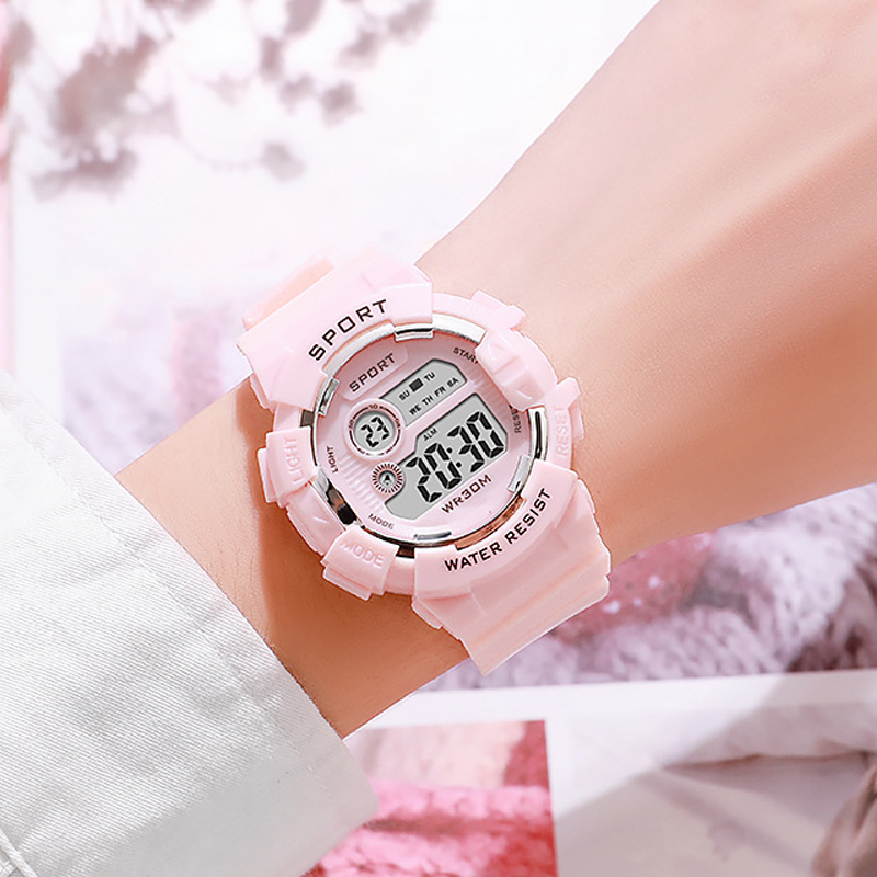 Smartwatch Digital Watches For Kid Girl - Moda crianças relógios luminosos à prova