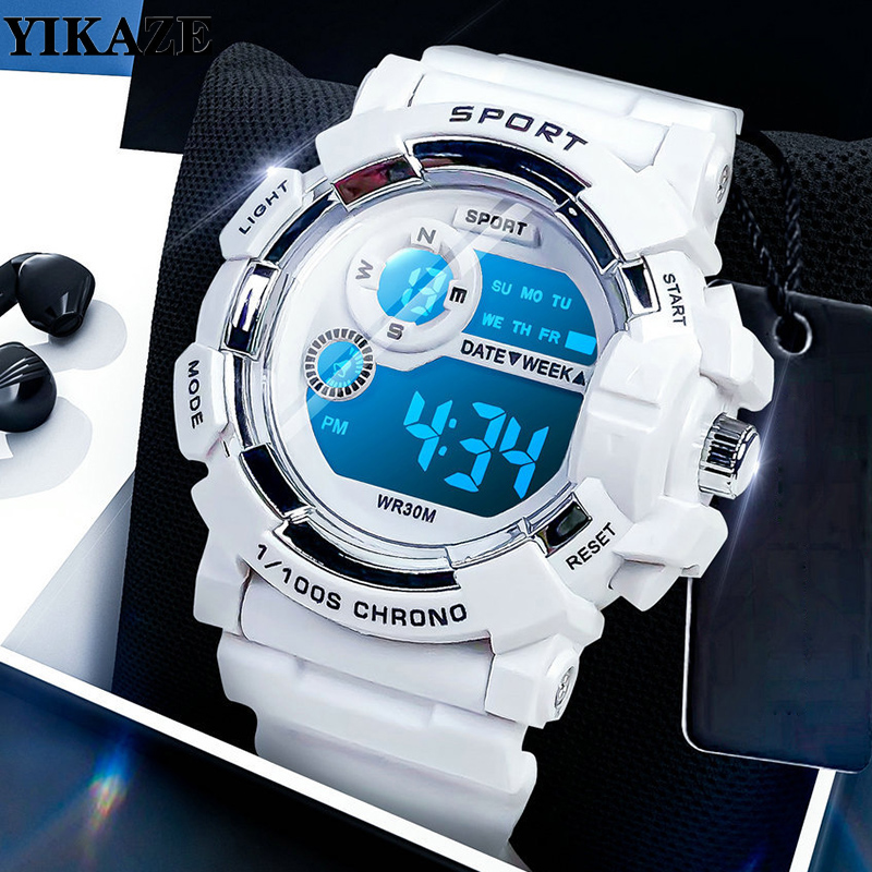 Smartwatch Digital Watches For Kid Girl - YIKAZE Crianças Relógios Moda Luminosa À