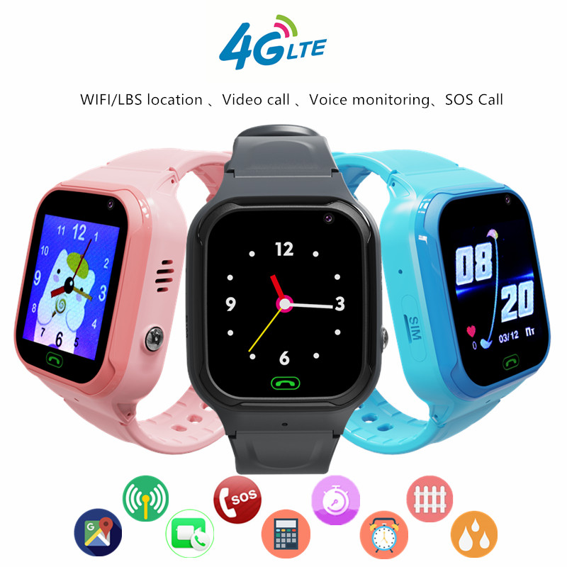 Smartwatch Digital Watches For Kid Girl - 4g crianças relógio de telefone inteligente
