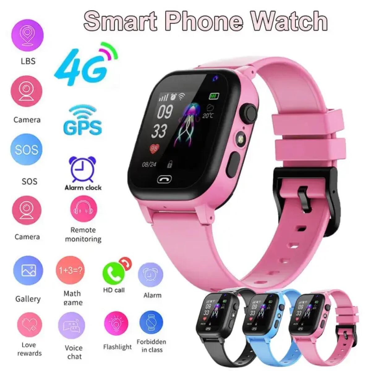 Crianças relógio inteligente 4 - Smartwatch Watches For Kids With Gps avaliação e preço