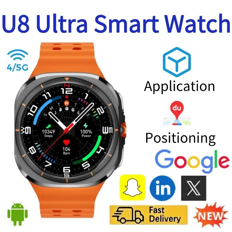 Relógio inteligente U8 4G 5G c - Smartwatch Watches For Women With Gps avaliação e preço