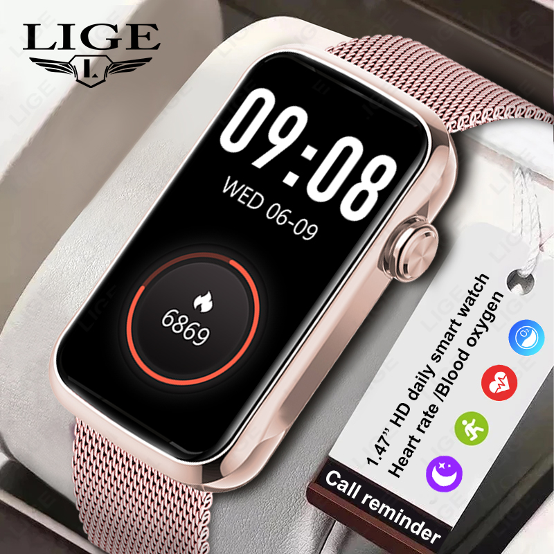 Lige 1.47 ''relógio inteligent - Watches Ladies Smartwatch avaliação e preço