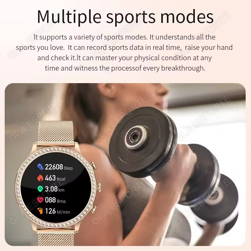 Relógio inteligente elegante p - Watches Ladies Smartwatch avaliação e preço